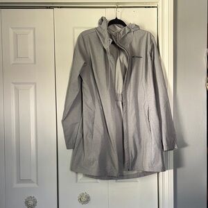 gray columbia rain jacket